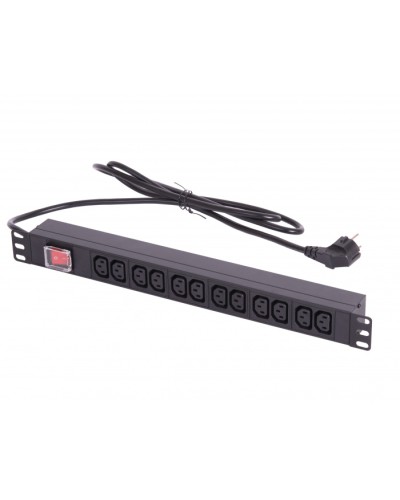 Блок электрических розеток 19 TLK TLK-RSA12-MTF-01-BK в Ессентуках Блоки розеток Pintop.ru