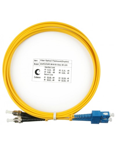 Шнур оптический duplex SC-ST 9/125 sm 3м LSZH Cabeus FOP(d)-9-SC-ST-3m в Ессентуках Патч-корды оптические Pintop.ru