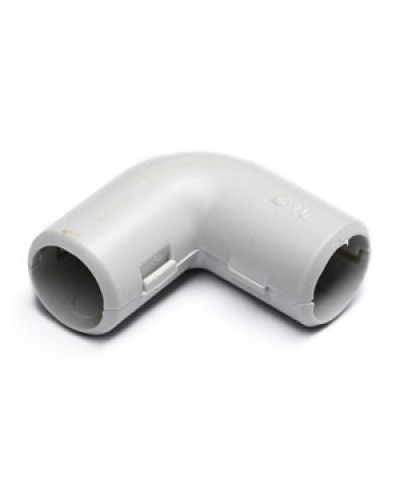 Угол 90° (из двух частей) для труб D16 мм, без галогена Экопласт 41216HF в Ессентуках Повороты, муфты, тройники Pintop.ru