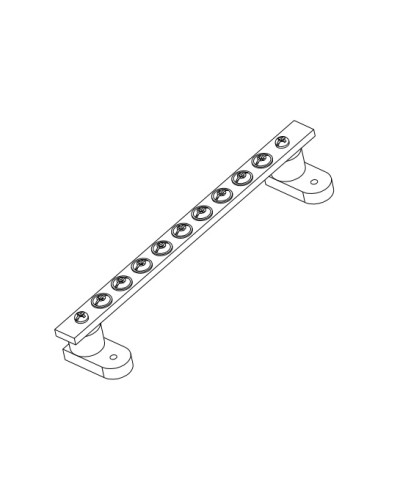 Панель заземления 200 мм / 200 А в Ессентуках Аксессуары для стоек и шкафов Pintop.ru