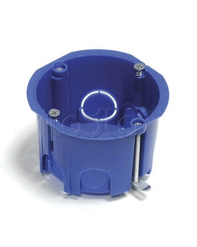 Коробка установочная для твер. стен D68x45 мм межцентр 71мм, IP20, синий Экопласт 44662 в Ессентуках Распределительные коробки Pintop.ru