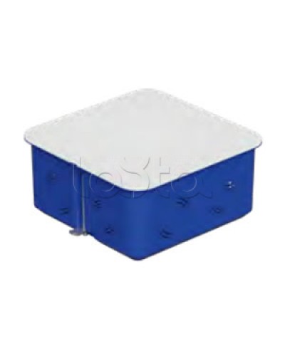 Коробка распред с крышкойдля г/к 100x100х50мм с металл. лапками, синий IP30 (1шт) Экопласт (44667-1) в Ессентуках Распределительные коробки Pintop.ru