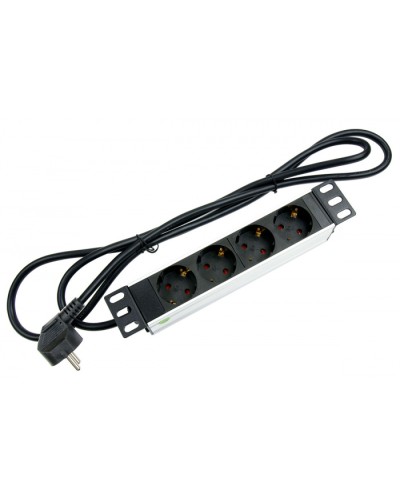 Блок евророзеток для 10 шкафов, горизонтальный, 4 розетки, 16 A Cabeus PDU-4P-2EU в Ессентуках Блоки розеток Pintop.ru