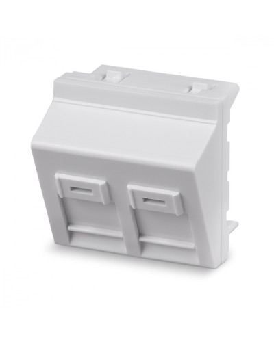 Вставка 45x45 (Mosaic) для 2 модулей формата Keystone Jack, угловая Cabeus (FP-A-45-2M) в Ессентуках Модули Keystone Pintop.ru