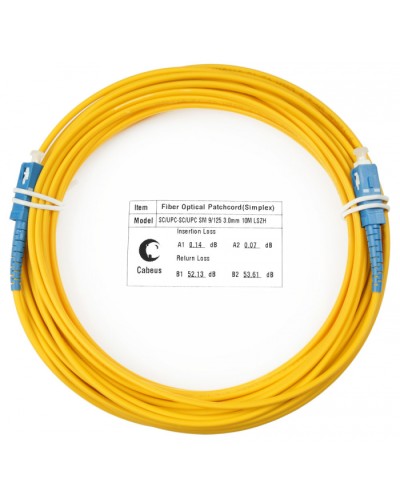 Шнур оптический simplex SC-SC 9/125 sm 20м LSZH Cabeus FOP(s)-9-SC-SC-20m в Ессентуках Патч-корды оптические Pintop.ru