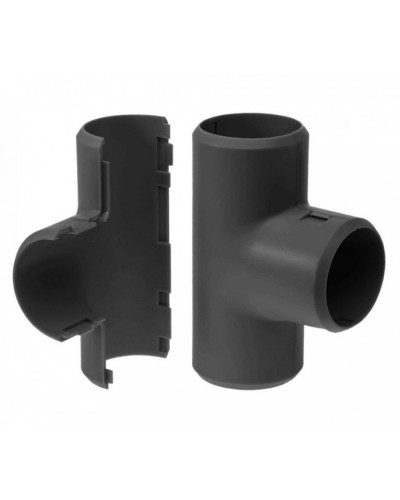 Тройник разборный черный д25 (1шт/200шт уп/кор) Промрукав (PR13.0179) в Ессентуках Повороты, муфты, тройники Pintop.ru