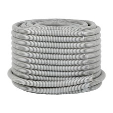 Труба гофр. ПВХ с протяжкой d20 мм (50 м) серая EKF-Plast (tg-z-20-50m)