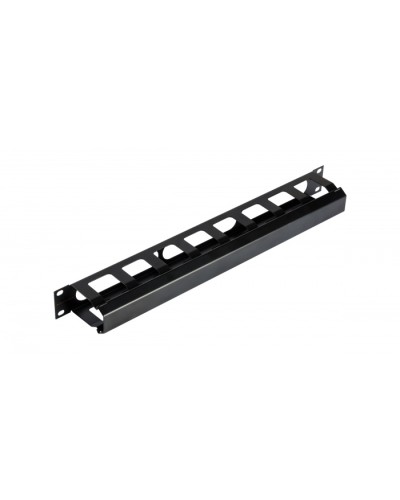 NIKOMAX (NMC-OK580C-1U-BK) - Кабельный органайзер NIKOMAX 19, 1U, глубина колец 58мм, металлический, скрышкой в Ессентуках Кабельные органайзеры Pintop.ru