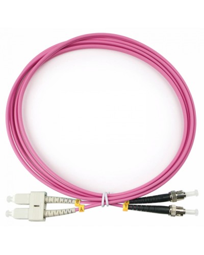 Шнур оптический duplex SC-ST 50/125 mm OM4 2м LSZH Cabeus FOP-50-OM4-SC-ST-2m в Ессентуках Патч-корды оптические Pintop.ru