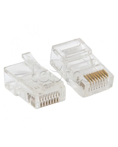 Коннектор RJ-45 TERACOM PRO неэкран. 8P8C 30мкд Cat.5E универсальный (упак.10шт) EKF (TRP-PLUG-5EUTP-10) в Ессентуках Коннекторы Pintop.ru