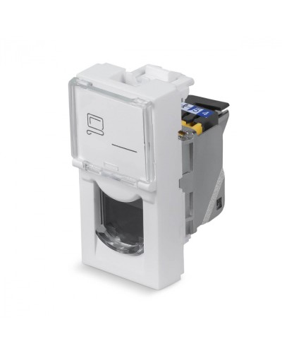 Модуль Keystone Jack RJ-45(8P8C), 180 градусов, категория 6a, экран. Cabeus (KJ-RJ45-Cat.6a-SH-180T-FP-L-22,5) в Ессентуках Модули Keystone Pintop.ru