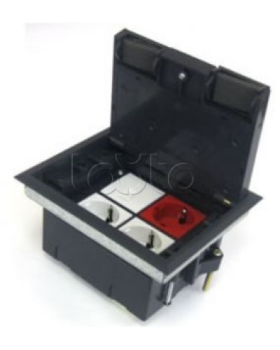 Люк в пол на 4 модуля (45х45 мм), с суппортом и коробкой, стальной Экопласт 70040 в Ессентуках Системы лючков и колонн Pintop.ru