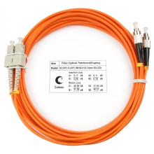 Шнур оптический duplex SC-FC 62,5/125 mm 20м LSZH Cabeus FOP-62-SC-FC-20m