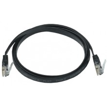 ITK Коммутационный шнур плоский кат.6 UTP 1м чёрный (PC09-C06U-1M-FL)
