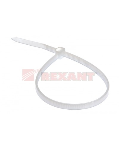 Хомут-стяжка нейлоновый 3х200 мм белый (100шт/уп) REXANT 07-0200-4 в Ессентуках Стяжки-хомуты Pintop.ru