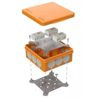 Коробка огнест. разветвительная 100х100х40 (16 шт/кор) Промрукав (60-0303-FR6.0-4-6-Р)