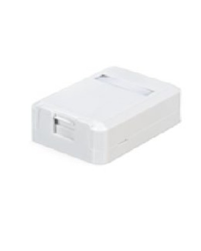 Корпус настенной розетки для установки 1-ой вставки типа Keystone Jack, белый в Ессентуках Коммутационные изделия Pintop.ru