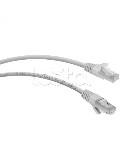 Патч-корд FTP, категория 5е, 1 м, LSZH, экранированный, серый Cabeus PC-FTP-RJ45-Cat.5e-1m-LSZH в Ессентуках Патчкорды (медные) Pintop.ru