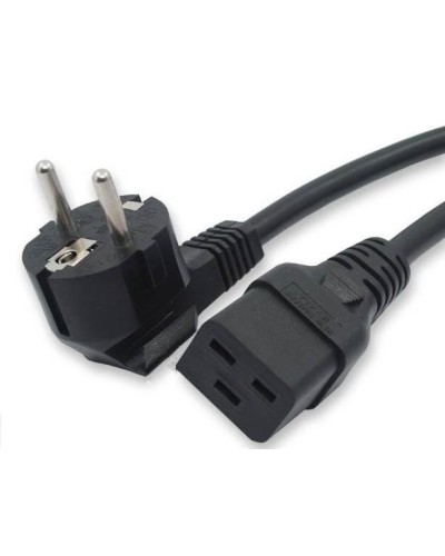 Кабель питания 1,8 м Hyperline PWC-IEC19-SHM-1.8-BK в Ессентуках Патч-корды и пигтейлы Pintop.ru