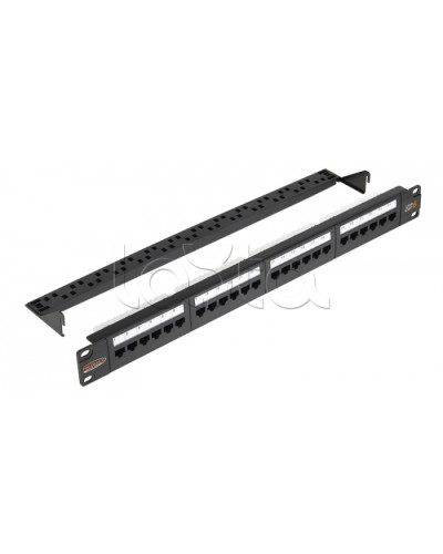 Патч-панель 1U 24 порта RJ45 NIKOMAX (NMC-RP24UE2-1U-BK) в Ессентуках Патч панель Pintop.ru