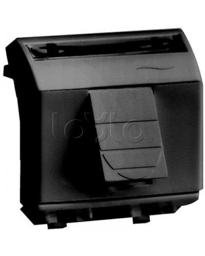 Компьютерная розетка RJ-45, кат.6A 8P8C, Hyperline, Dual IDC: 110&Krone Brava, черн., 2мод DKC 77679N в Ессентуках Розетки компьютерные и телефонные Pintop.ru