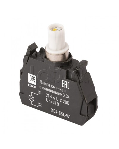 Лампа сменная c основанием XB4 белая 24В EKF PROxima (XB4-ESL-W) в Ессентуках Источники света(Лампы) Pintop.ru