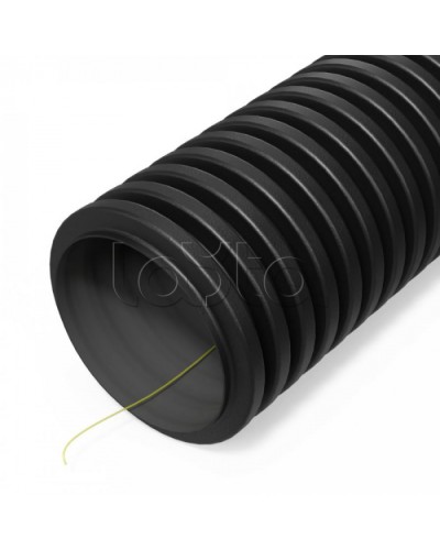 Труба гофрированная двустенная ПНД гибкая тип 450 (SN34) стойкая к ультрафиолету с/з черная d32 мм (150м/уп) Промрукав (PR15.0321) в Ессентуках Труба гофрированная Pintop.ru