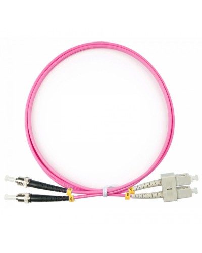 Шнур оптический duplex SC-ST 50/125 mm OM4 1м LSZH Cabeus FOP-50-OM4-SC-ST-1m в Ессентуках Патч-корды оптические Pintop.ru