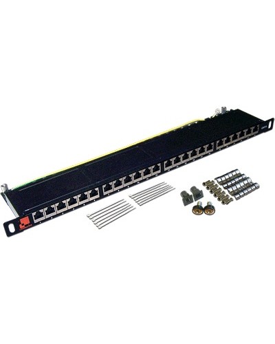 Патч-панель 19, 24 порта RJ-45, категория 6, STP, 0.5U, компактная LANMASTER LAN-PPC24S6 в Ессентуках Патч панель Pintop.ru