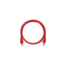 Шнур коммутационный 2хRJ45/8P8C, U/UTP, 4 пары, Кат.5е, LSZH, красный (3м) NIKOMAX NMC-PC4UD55B-030-C-RD