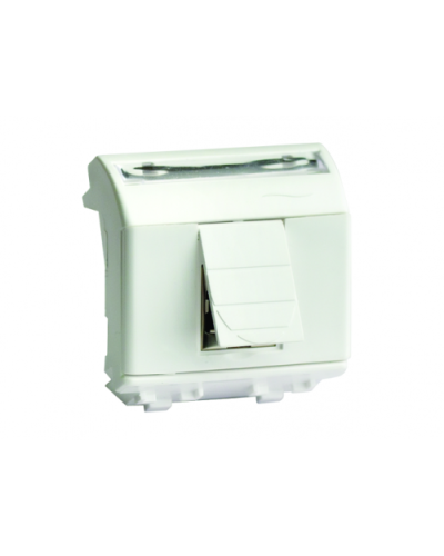 Розетка USB 2.0, со шторкой, белый RAL 9010, 1 разъем, 2М, BRAVA DKC 76202B в Ессентуках Аксессуары для стоек и шкафов Pintop.ru