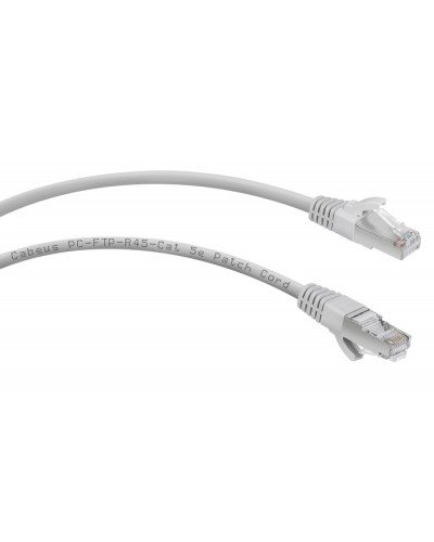 Патч-корд FTP, категория 5e, 1.5 м, экранированный, серый Cabeus PC-FTP-RJ45-Cat.5e-1.5m в Ессентуках Патчкорды (медные) Pintop.ru