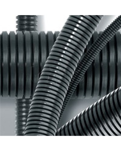 Труба гофрированная DN23мм, ПВ-0, д. вн. 22,6 мм, д. нар. 28,5 мм, полиамид 6 с протяжкой DKC PA612329F0 в Ессентуках Труба гофрированная Pintop.ru