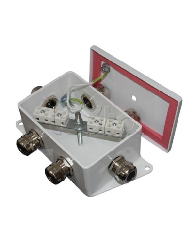 Коробка монтажная огнестойкая Гефест КМ-О (4к*6,0)-IP66-d, четыре ввода 120х80х68 в Ессентуках Распределительные коробки Pintop.ru