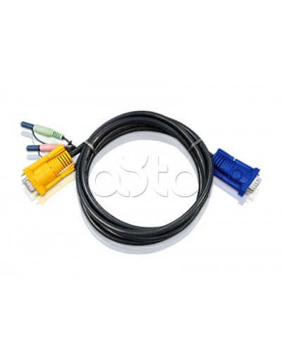 КВМ-кабель с интерфейсами передачи звука, VGA (5м) ATEN 2L-5205A в Ессентуках Видеоусилители, Модуляторы, Делители Pintop.ru