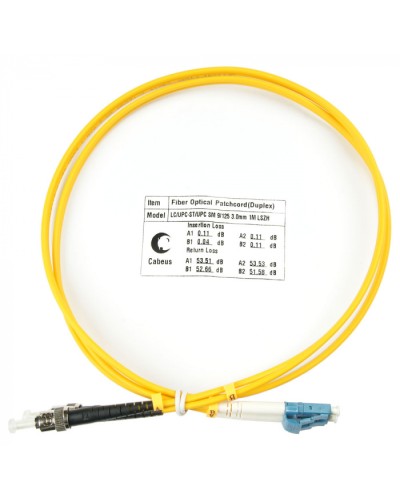Шнур оптический duplex LC-ST 9/125 sm 1,5м LSZH Cabeus FOP(d)-9-LC-ST-1,5m в Ессентуках Патч-корды оптические Pintop.ru