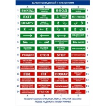 Оповещатель полусферическое световое табло Электротехника и Автоматика ЛЮКС-220 "Р-Излучение!"