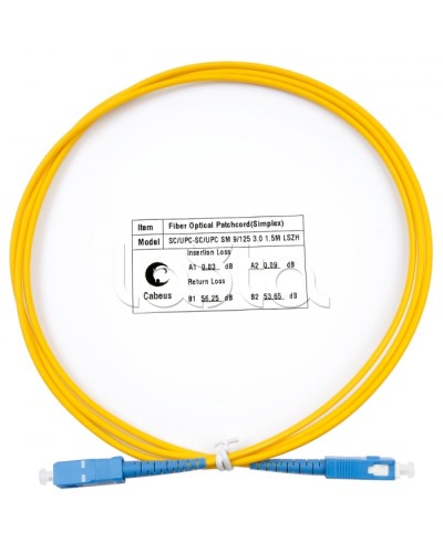 Шнур оптический simplex SC-SC 9/125 SM 1,5 м LSZH Cabeus FOP(s)-9-SC-SC-1,5M в Ессентуках Патч-корды оптические Pintop.ru