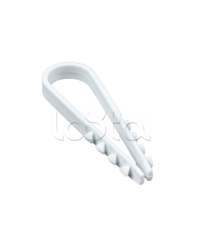 Дюбель-хомут для круглого кабеля (11-18мм) белый (50шт.) EKF PROxima (plc-ncs50-11x18w) в Ессентуках Стяжки-хомуты Pintop.ru