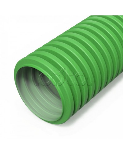 Труба гофрированная двустенная ПНД гибкая вентиляционная зеленая (RAL 6029) d90 мм (50м/уп) Промрукав (PR15.0298) в Ессентуках Труба гофрированная Pintop.ru