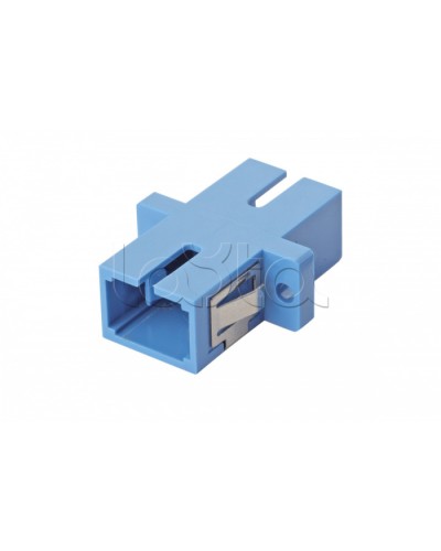 Оптический адаптер OS2, симплекс SC, с фланцами, синий Eurolan (36A-S2-SC-02BU) в Ессентуках Проходные адаптеры и розетки оптические Pintop.ru