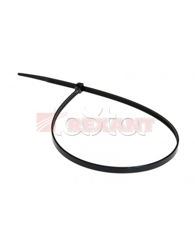 Хомут-стяжка нейлоновый 5х400 мм чёрный (100шт/уп) REXANT 07-0401 в Ессентуках Стяжки-хомуты Pintop.ru