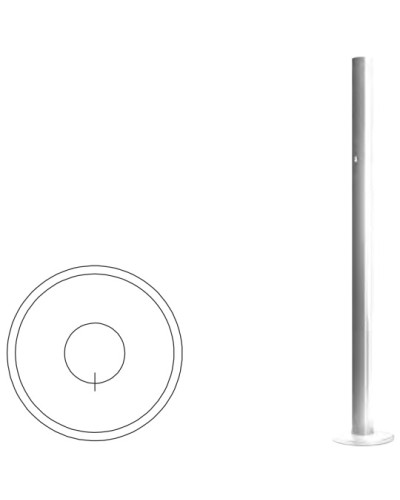 Стойка ограждения базовая с отверстием под фиксатор (антик серебро) Oxgard в Ессентуках Ограждения Pintop.ru