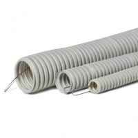 Труба гофр. тяжелая самозатух. ТГТ СЗПВХ 20 мм с зондом (100 м) ПожТехКабель 710-002