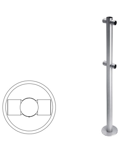 Стойка ограждения i-образная (антик серебро) Oxgard в Ессентуках Ограждения Pintop.ru