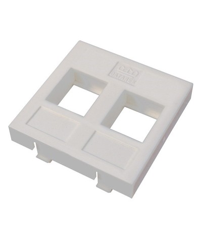 Адаптер Mosaic 45 х 45 мм для модуля Keystone, 2 порта, белый Datarex DR-5303 в Ессентуках Коммутационные изделия Pintop.ru