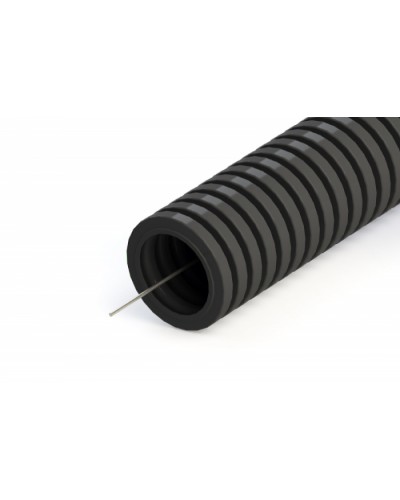 Труба гофрированная ПНД лёгкая 350 Н безгалогенная (HF) стойкая к ультрафиолету черная с/з д32 (25м/1375м уп/пал) Промрукав 161559 в Ессентуках Труба гофрированная Pintop.ru