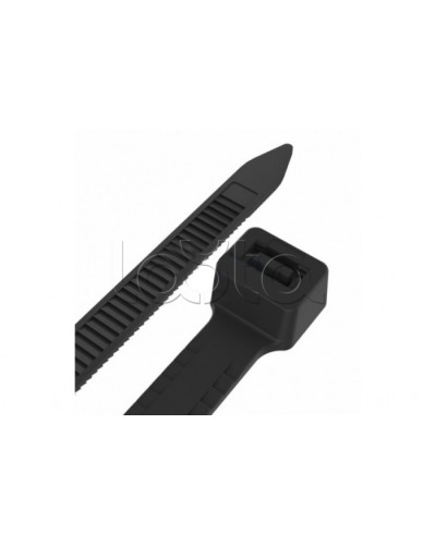 Стяжкa нейлоновая, тройной замок 200 x 4,8 мм, черная (упак.100 шт) REXANT (67-0201-5) в Ессентуках Стяжки-хомуты Pintop.ru