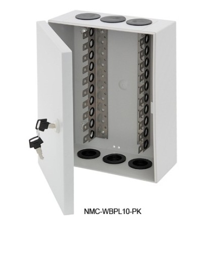 Щит распределительный настенный 10 плинтов NIKOMAX (NMC-WBPL10-PK) в Ессентуках Щиты электрические Pintop.ru