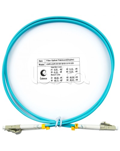 Патч-корд волоконно-оптический MM 50/125 duplex LC-LC LSZH (1м) Cabeus FOP-50-LC-LC-1m в Ессентуках Патч-корды оптические Pintop.ru